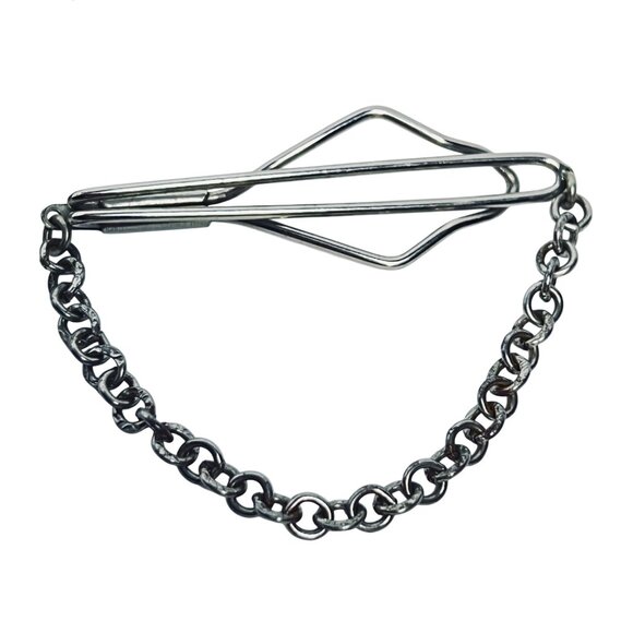 Lot Of 7 Vintage Silver Tone Tie Bars (6054) - Picture 4 of 4